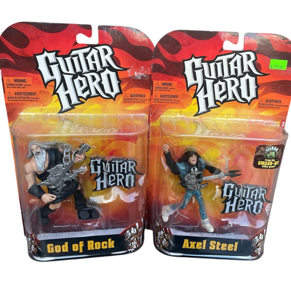 Guitar Hero Action Figure Lot 2 God of Rock Axel Steel Mcfarlane.